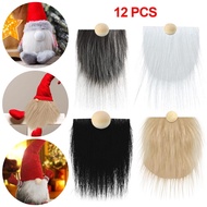 12pcs Ready-Made Gnome Beard Wood Ball Fur Fabric Patches