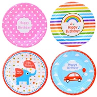 6pcs/Pack Party Plate 7" Cartoon Plate Disposable Plate Birthday Party Decor BA008