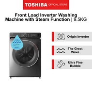 [Pre-order] Toshiba T15 TW-BK105G4S(SK) Gray 12mins Quick Wash Front Load Washing Machine 9.5kg Water Efficiency 4 Ticks