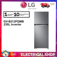 {FREE SHIPPING} LG 235L Top Freezer 2 Door Fridge GV-B212PQMB Inverter Refrigerator GVB212PQMB (Dark Graphite Steel) Peti Sejuk