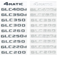 3D ABS Chrome/Black Letters Emblem for Mercedes GLC X253 - GLC260/GLC300/GLC350/GLC220d/GLC350e 4MAT