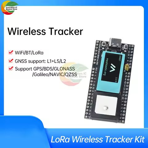 Wireless Tracker ESP32-S3FN8+X1262+UC6580 Supports WiFi/Bluetooth/LoRa/Gnss/Tracking GPS Onboard LCD