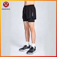 Lululemon yoga sports men's shorts two-piece anti light back pocket drawstring Yoga men's pants MM131