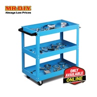 (MR.DIY) 3-Tier Multifunction Heavy-Duty Workshop Trolley Rack With Plastic Wheels
