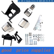 70A New Billet Engine Motor Mount Swap Kit For 06-11 Honda Civic Si K20 K24 FA FG FD