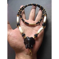 Laser Gold Shell Amulet Necklace 3 Pieces