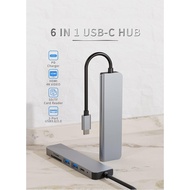 - BAKEEY USB Hub Type C 6 in 1 HDMI 4K Display PD Fast Charge Adaptor - BK6 -