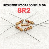 (10 PCS) RESISTOR 1/2W 1/2WATT 8R2 8.2R 8.2 OHM CF 5% ROHS