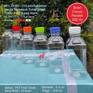 Botol Cimory 250 ml PENDEK / Botol Plastik 250ml / Botol Cimori / Botol Susu / Botol Yoghurt Long Ne