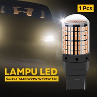 SMART AILEO LED Cross Flow Car Turn Signal Lights 3014 SMD 7440 1 PCS - 3014 - Yellow
