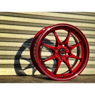 New Car Sport Rim COPY AOW RAYS CE28 Wheels 15x6.5J 4x100 ET40 Red - READY STOCK