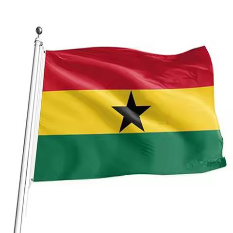 5 Pcs/lot Ghana National Flag 90x150cm Ghana Flag The Republic of Ghana National Flag wholesale