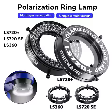 MECHANIC LS720+SE LS360 Microscope Ring Light Polarized Ring Lamp Eliminates Reflection for Solderin