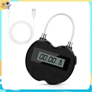 Smart Time Lock LCD Display Time Lock Multifunction Travel Electronic Timer, Waterproof USB Recharge