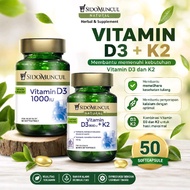 Sidomuncul Vitamin D3 K2 1000iu - Sido Muncul Vit D3 800iu 400iu Soft Capsules Gel - New Formula Her