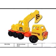 Clear Plastic Beko Excavator Truck Toy Can Rotate Yellow | Beko Excavator Car | Boys Toys