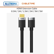 HDMI Extension 0.5M / 1M / 1.5M/ 2M /3M 5M 4K HDMI Extension Cable Adapter Male to Female Cabletime 