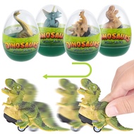 4pcs Jumbo Easter Eggs Prefilled with Dinosaur Pull Back Cars for Kids Basket Stuffers, Easter Eggs