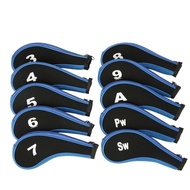 10pcs/Set Cover Pelindung Kepala Stik Golf Sarung Pelindung Cover Stik Golf Set Iron Club Stik
