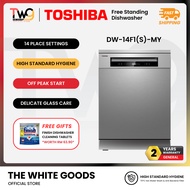 [WITH GIFT] Toshiba 14 Place Setting Free Standing Dish Washer Hygiene DW-14F1(S)-MY DW-14F1 DW-14F1