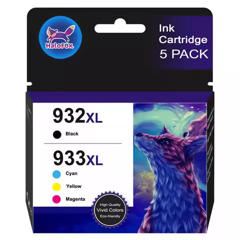 5 Premium 932 XL 933 XL Ink Cartridge Combo for HP OfficeJet 7612 6700 7110 6600
