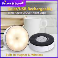 USB ชาร์จ Motion Sensor LED Night Light Wireless Body Induction โคมไฟฐานแม่เหล็ก USB ชาร์จโคมไฟกลางคืน LED สำหรับตู้เสื้อผ้า/ตู้/บันได/ตู้เสื้อผ้า/ห้องครัว/เตียง