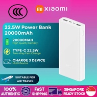 SG  【In Stock】 Xiaomi Fast Charging CCC Certified Power Bank 22.5W 20000mAh (PB2022ZM) USB-C Power B