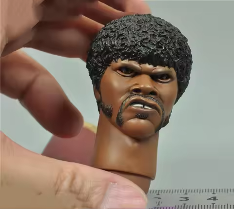 1/6th DAMTOYS DAM GK015 Gangster Black Comic Style Head Sculpture Model Can Suit 12inch Body Action 
