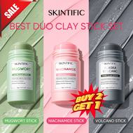 SKINTIFIC Clay Mask Stick / Mugwort Clay Mask Stick+ Skintific Pink+ Alaska Volcano Clay Cleansing C