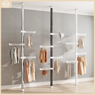 Ceiling drying clothes rack household floor telescopic pole bedroom balcony partition shelf drying clothes rack artifacts