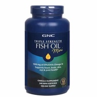 美國GNC mini fish oil三倍功效5X五倍純凈深海魚油迷你小顆粒新款膠囊成人