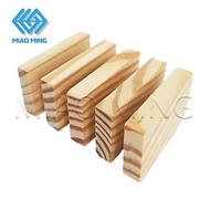 10 Pieces Pine Wood Blocks 5x0.9x3.1cm DIY Handmade Solid Wood Chips Polished