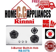 RINNAI  RB-93TS 3 Burner Built-In Hob | Stainless Steel Top Plate | FREE DELIVERY |