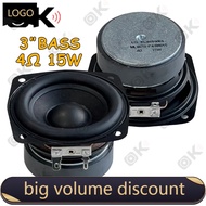 OK Music L Brand 3 Inch BASS 4Ω 15W Subwoofer Speaker Car Stereo Car Speaker Subwoofer Speaker With 