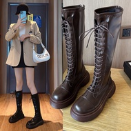 KY/16 Boots Women's Platform2023Autumn and Winter New Knight Boots Slimming Dr. Martens Boots below the Knee High Leg Bo