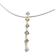 Mikimoto Omega 項鍊，18k 白金鑲鑽，約 ​​5.7 克 [二手]