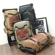 Travel backpack, vintage rucksack convertible duffel bag carry backpack, wear-resistant durable back