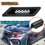 FC Style Universal Car Front Bumper Hood Vent Air Out Intake Grill Cover Trim For Civic Audi A4 B8 VW Golf MK7 MK6 BMW E