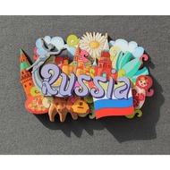 【Premium Quality】 Wooden Magnetic fridge Magnet USA Canada Hawaii HongKong Thailand Travel Memorial
