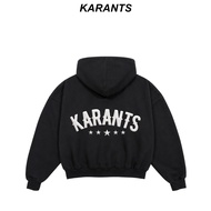 Karants Zip Boxy Hoodie Jacket Fleece Fabric Embossed Print 2 Heads Unisex Men-Women-AK87