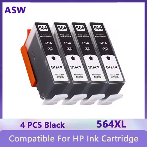564 Black Compatible 564XL Ink Cartridge Replacement for HP 564 XL Photosmart B8550 C6380 B11 6510 4