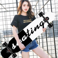 Longboard Speed Beginner Skate Rocker Complete Adult 【hot】Skateboarders110cm High Dancing Maple Cool Skateboard Board