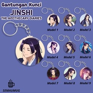 GANTUNGAN JINSHI THE PHARMACY KEYCHAIN DIARIES GIFT ROUND ANIME PRINT CUSTOM SEMAUMUG KEYCHAIN