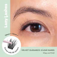 Everyday Velvet Elegance (Clear Band) Lazy Lashes (Press-On Lash Clusters)