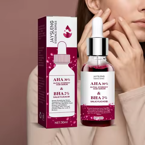30% AHA BHA Resurfacing Serum Glycolic Acid Purify Clogged Pores Smooth Dull Skin Aloe Soothe Rednes