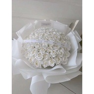 🔥 minimalist decor bedroom 🔥 HOTSELLING soap flower 2024 birthday gift for women mothers day gift ins ✹99 White Roses Bouquet Eternal Flowers Simulation Soap Flowers Finished Valentine's Day Girlfriend Birthday Gift☼