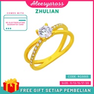 [RG5005] Cincin BERTUNANG ZHULIAN Gold Plated Ring Jewellery Cincin Zhulian Original Zhulian Ring