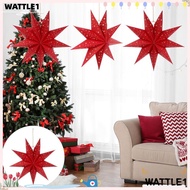 WTTLE 2PCS 35cm Nine-pointed Star Chic Paper Xmas Ornament Home Decors Hanging Pendants