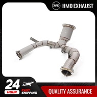 HMD Exhaust System High Flow Performance Downpipe for Audi A6 A7 C8 3.0T Car Accessories Without Cat