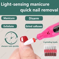 【Nail shop special tools】6 in1 Electric Mini Nail Machine Drill Carve Grinder Professional Polisher Set Portable Cuticle Remover Tools Nails Art Tool Mini-Nails-Decorator Electric Nail Drill Machine Manicure Polish Grinding nail grinder for nails